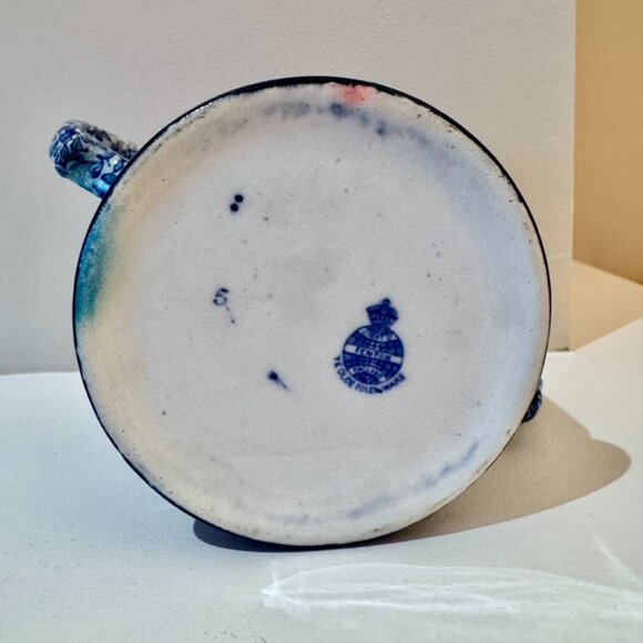 Antique James Kent Fenton Ye Olde Foley Ware Tyg Blue and White Mug - Picture 7 of 10